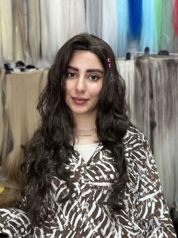 کلاهگیس خرمایی حالت دار